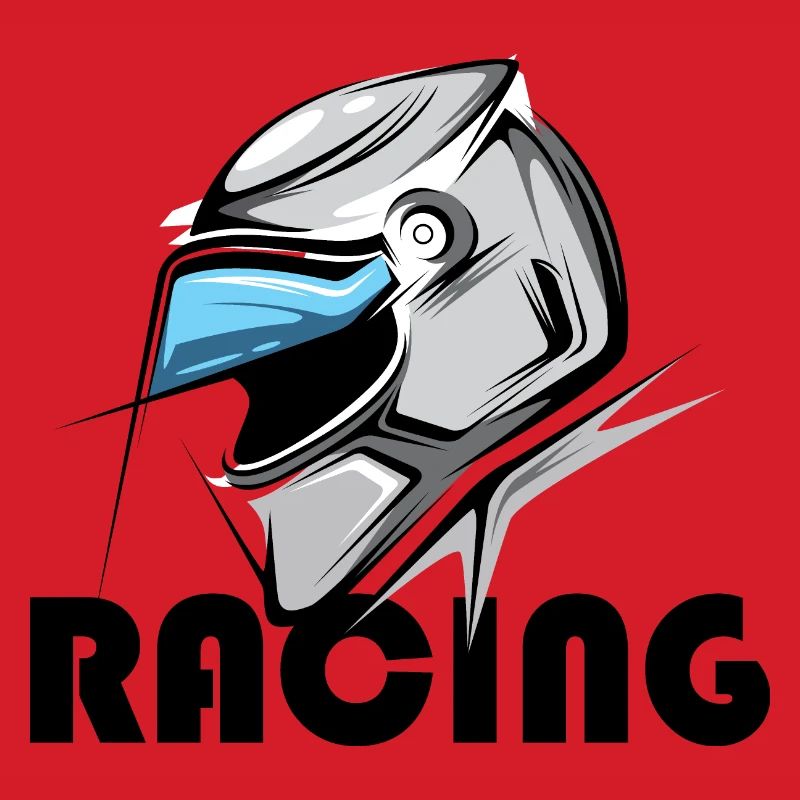 Icône de casque de course Illustration graphique de course