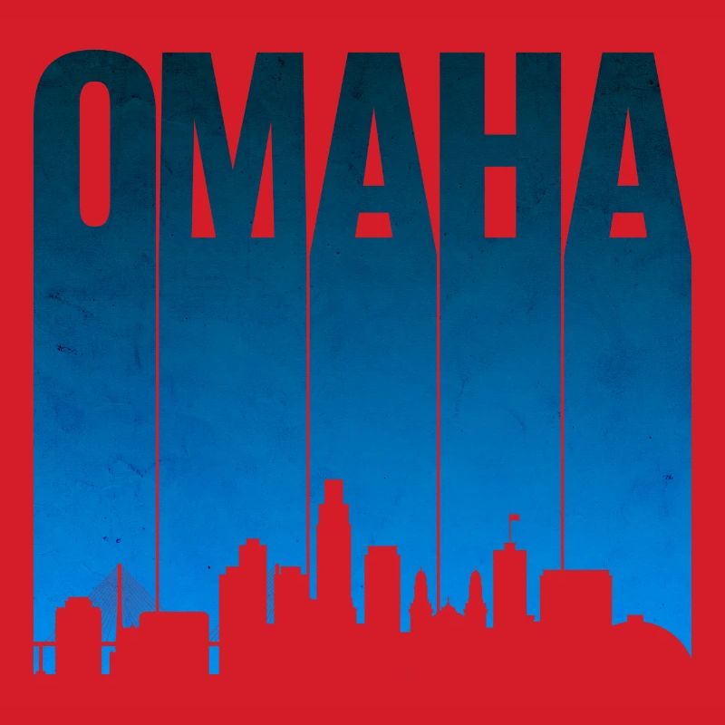 Omaha Skyline Blue Gradient