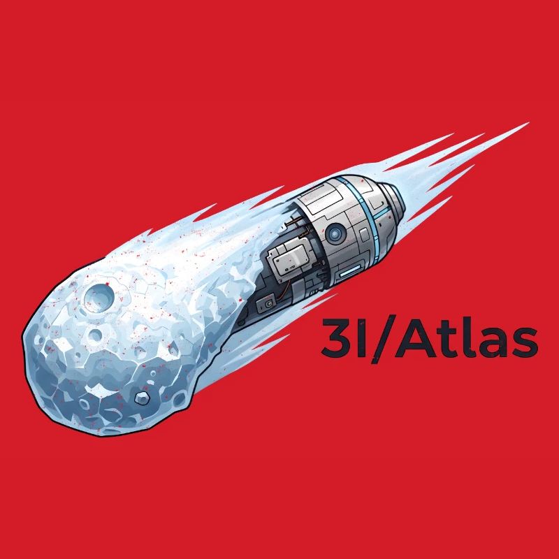 Comet flight through space