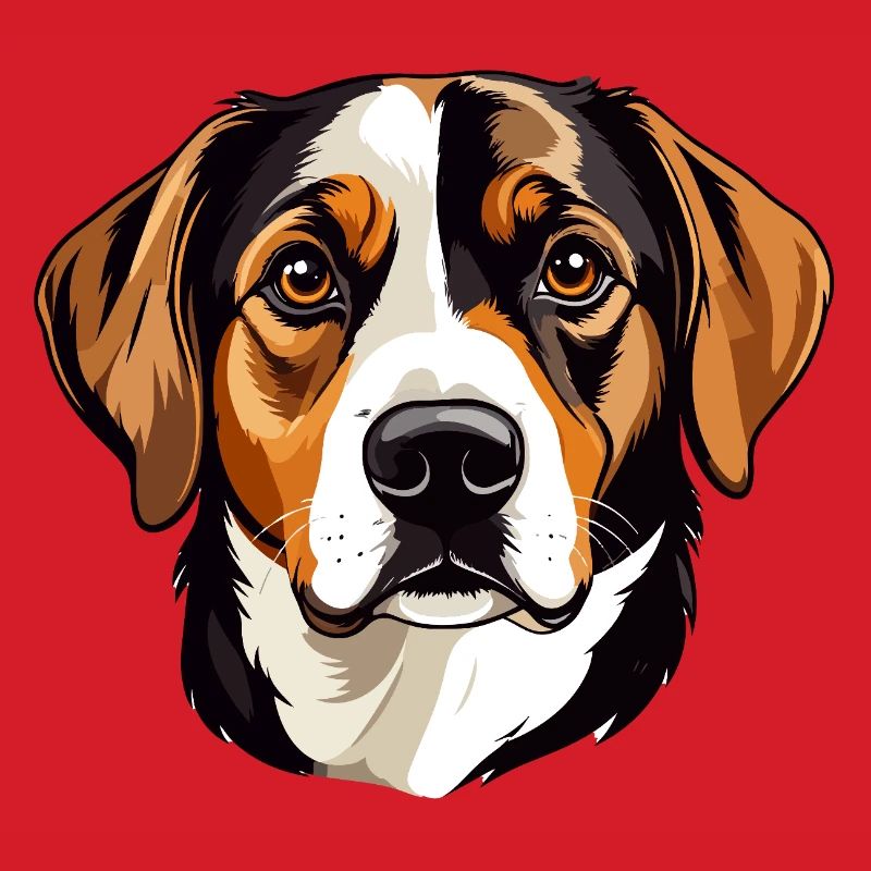 Beagle head vector illustration
