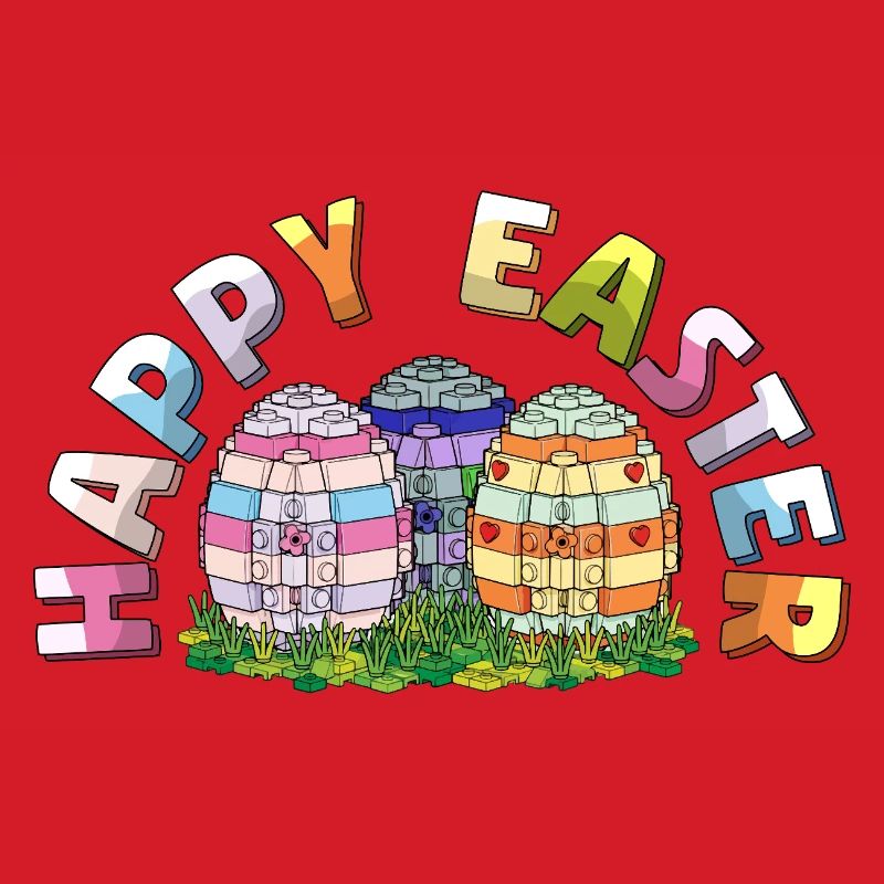 Happy Easter Brick Builder Easter Eggs Bricks