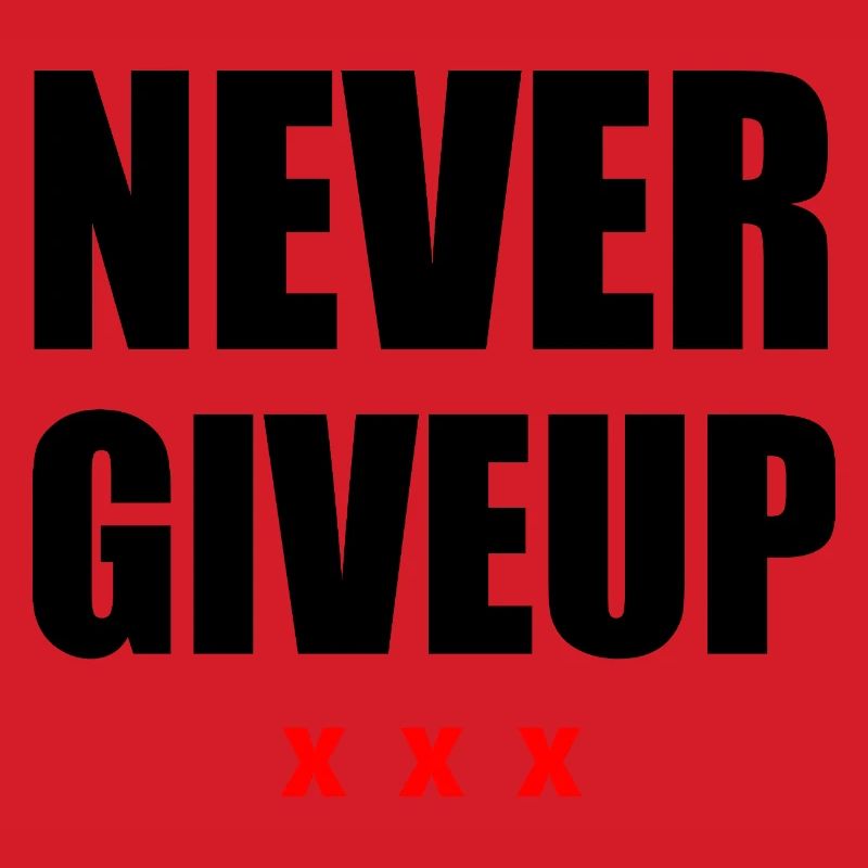 Never Give Up Black/Red