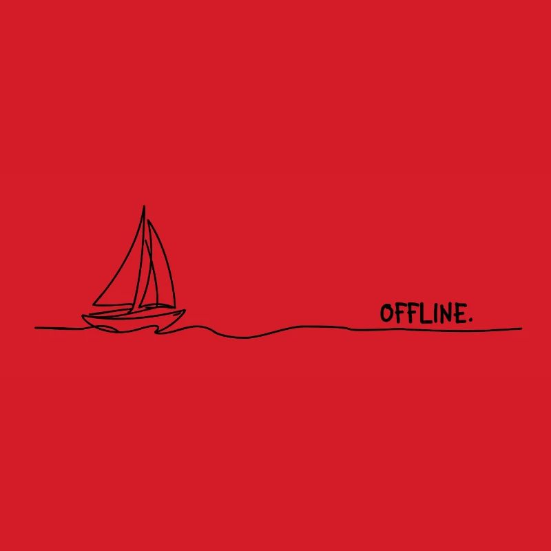 offline. Sailing Minimal Oneline Statement