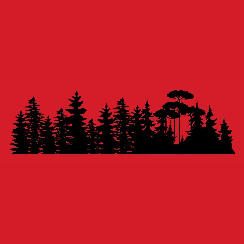 Conception de silhouettes de paysage forestier