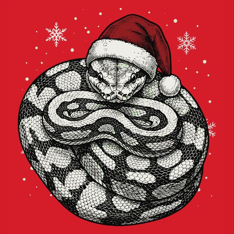 Serpent roi python roi de Noël Python boule