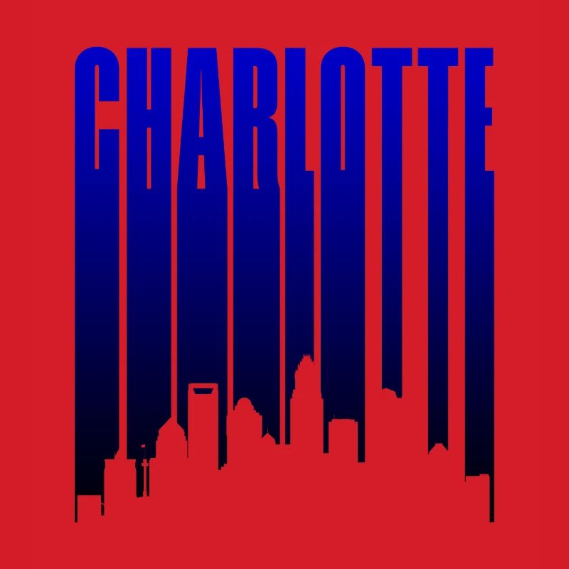 Charlotte Skyline Blue Gradient