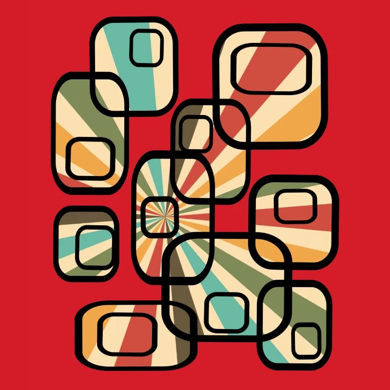 70s wallpaper pattern cuboid retro pattern