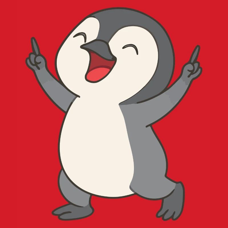 Happy penguin chick