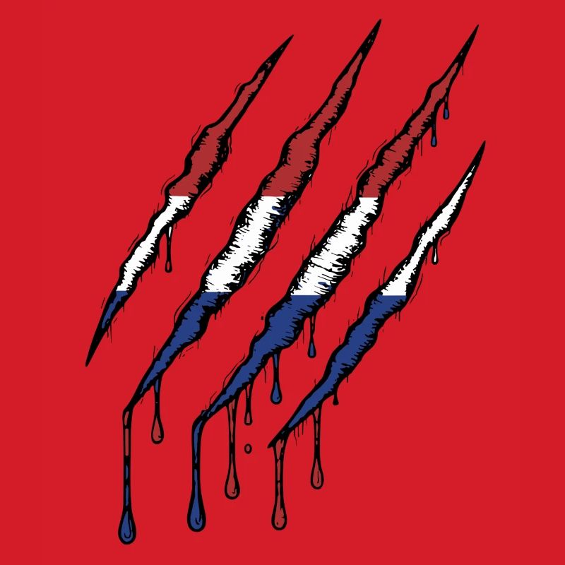 Netherlands Claw Holland Oranje Scratch Marks