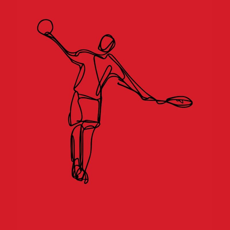 Badminton Player Sketch
