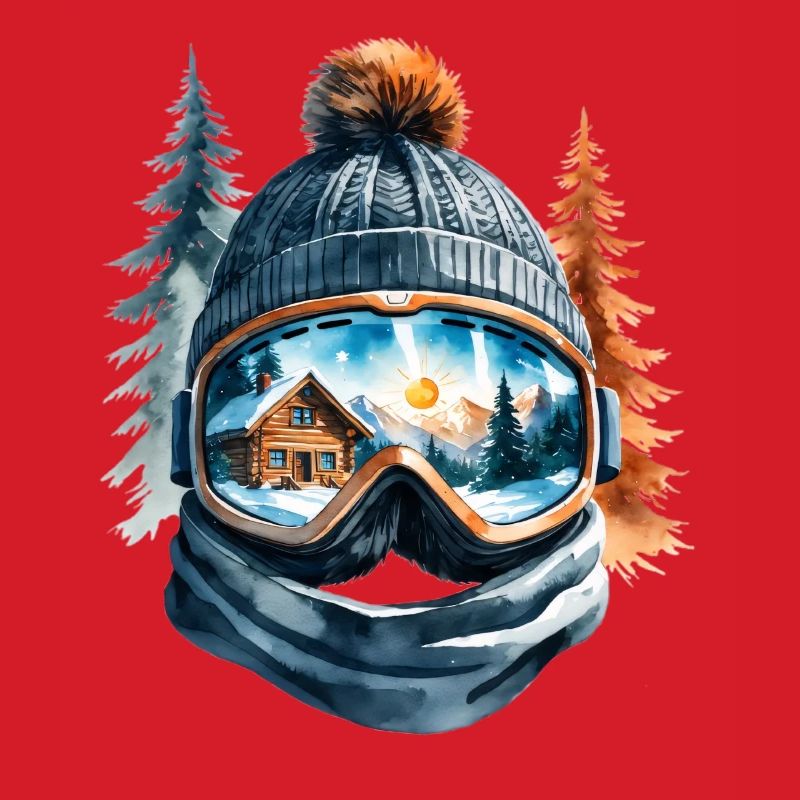 Winter Landscape Reflection Goggles