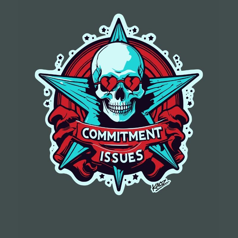 Commitment Issues Skull Badge
