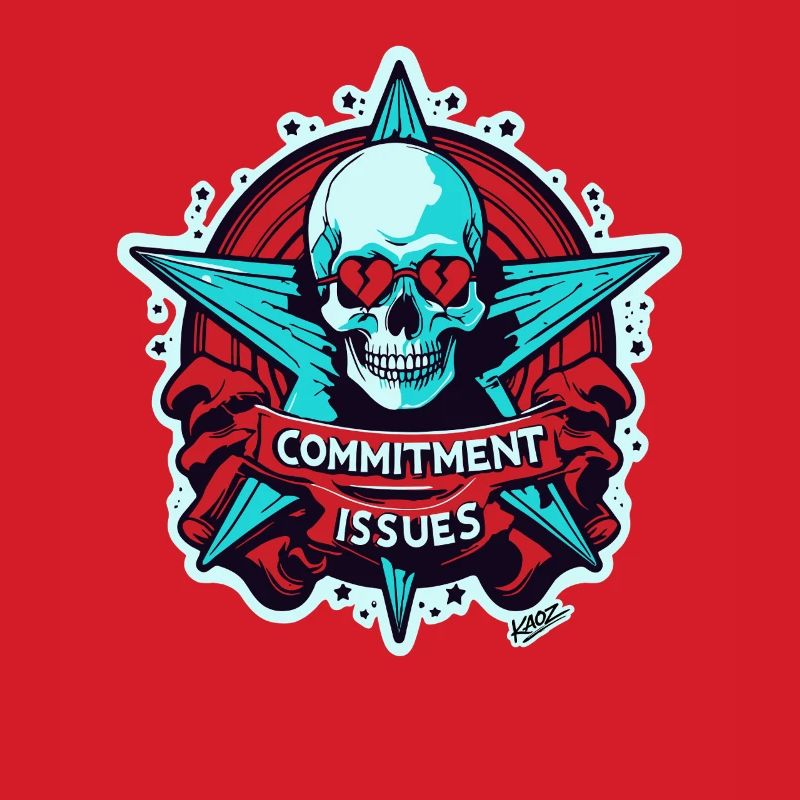 Commitment Issues Skull Badge