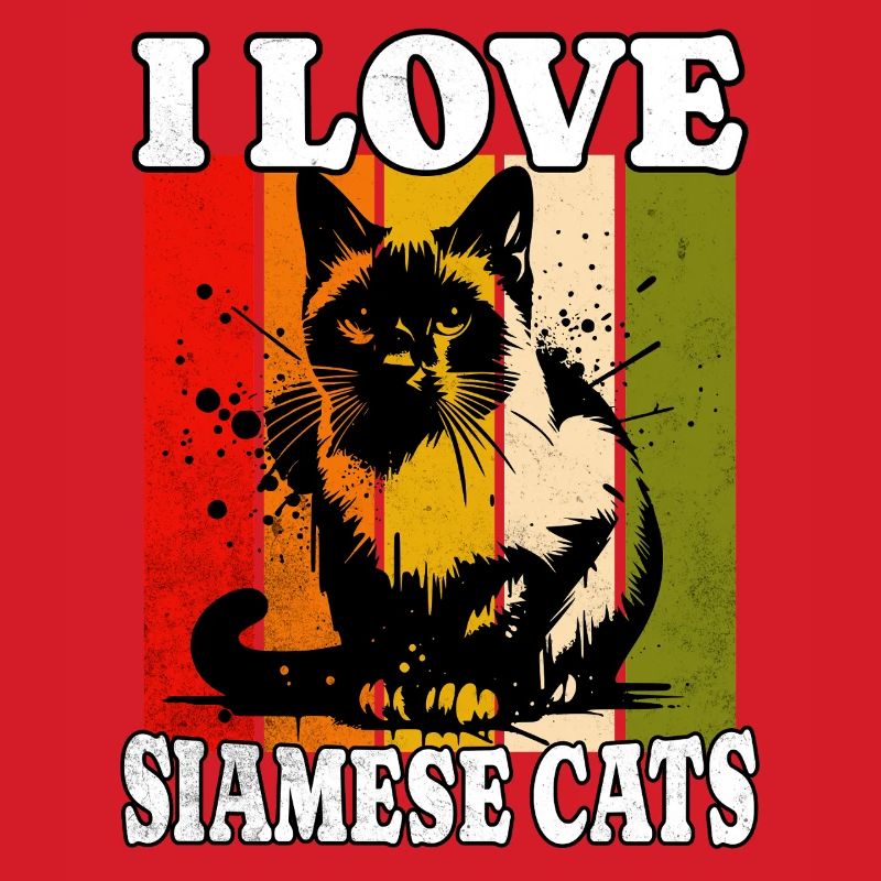 I Love Siamese Cat