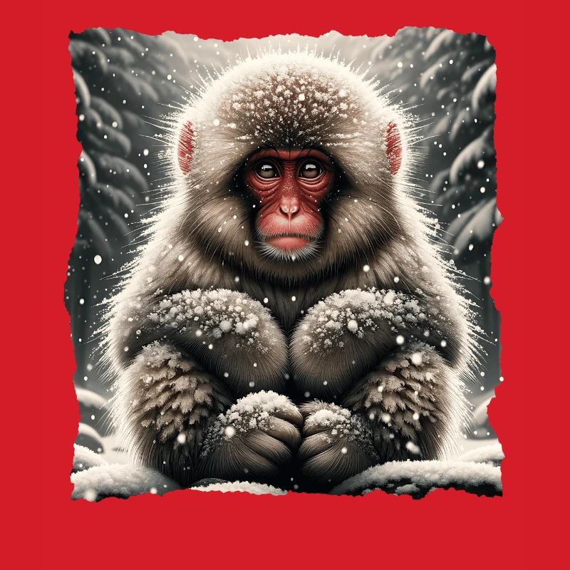 Schneeaffe Snow Monkey
