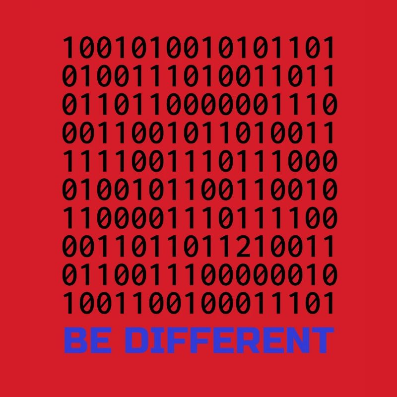 Be Different: Binäres Muster mit Botschaft