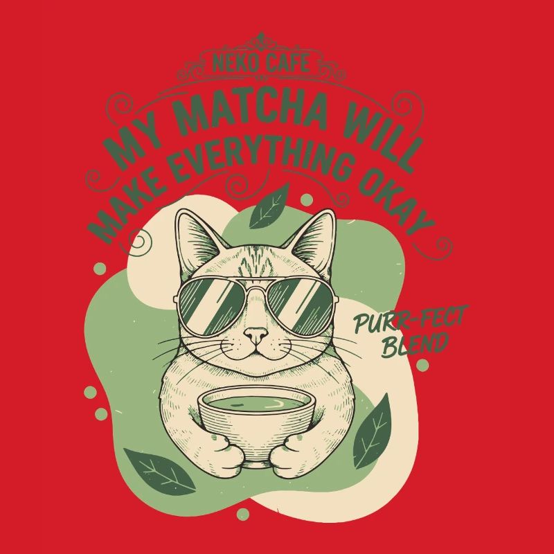 My Matcha Will Make Everything Okay Neko Cafe