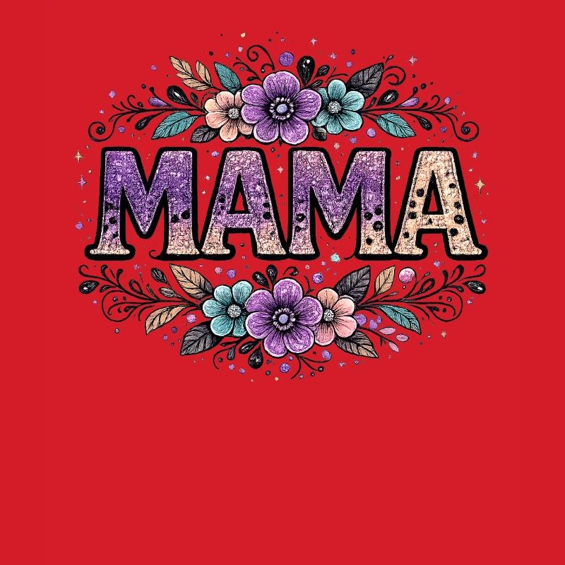 Mama-Geschenk: Retro-Mama-Visualisierung