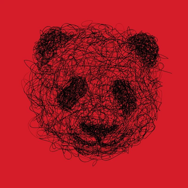 Panda Drawing Scribble - Panda scribble art