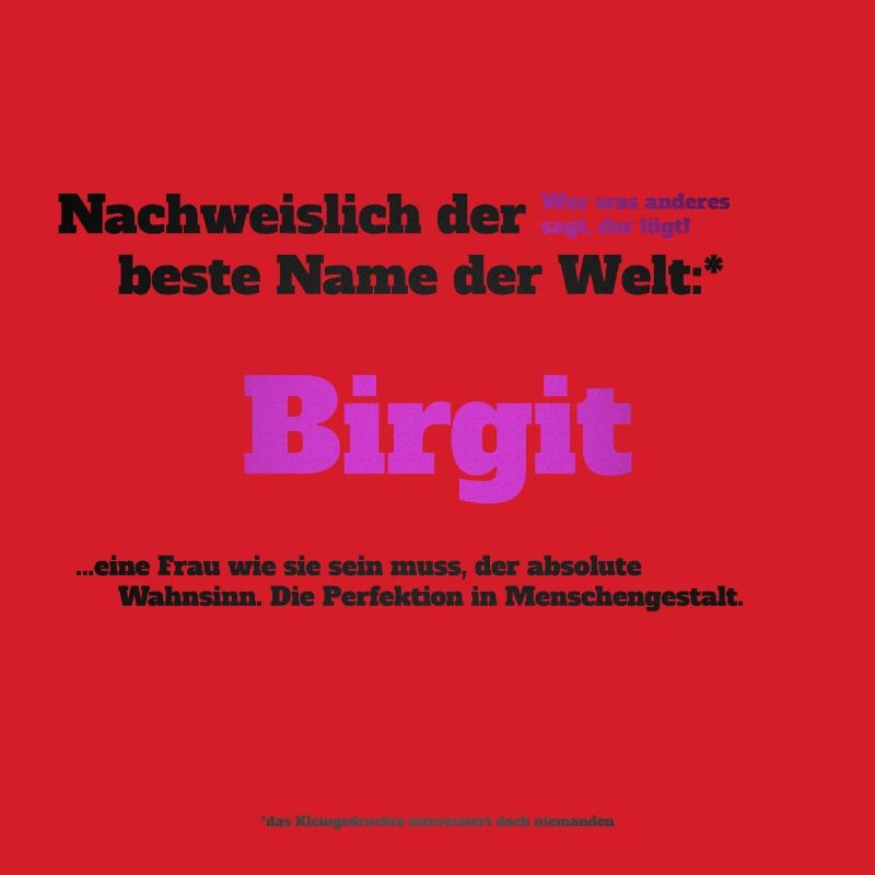 Ich bin Birgit - Birgit als Vorname