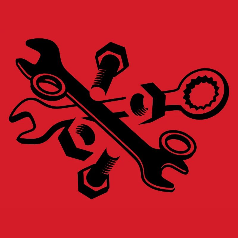 deux clés avec écrous et vis