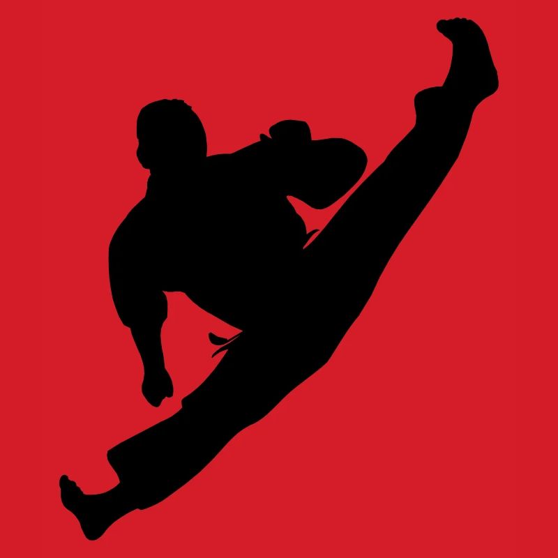 Jumpkick Geri Kick Karate oder Teakwondo