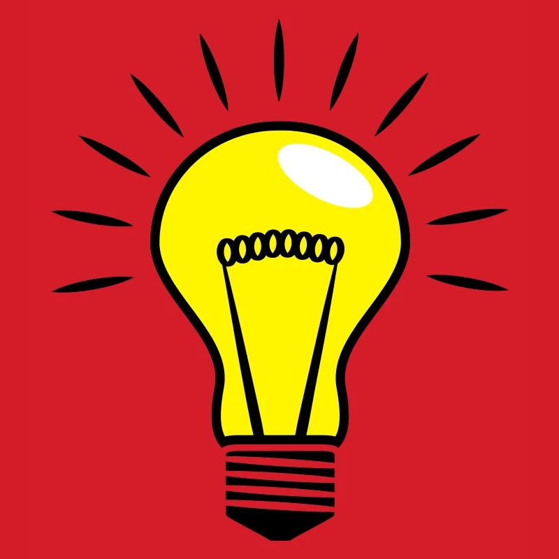 Light bulb Comic Vector 3 Color customizable