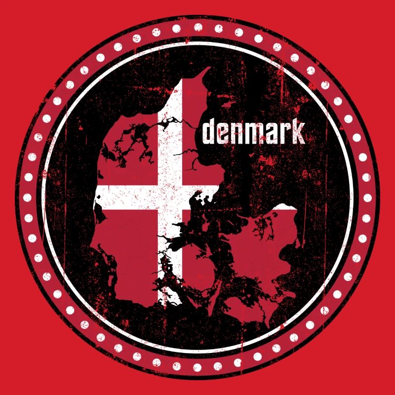 Denmark Map flag badge
