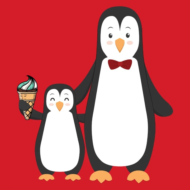 Pinguin Pinguine mit Eis