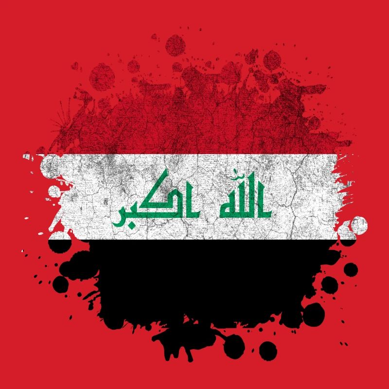 Conception de drapeaux Splash Irak