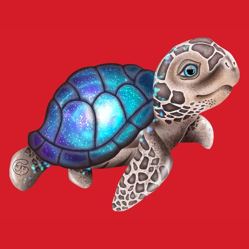 Sweet turtle with a galaxy | Space turtle