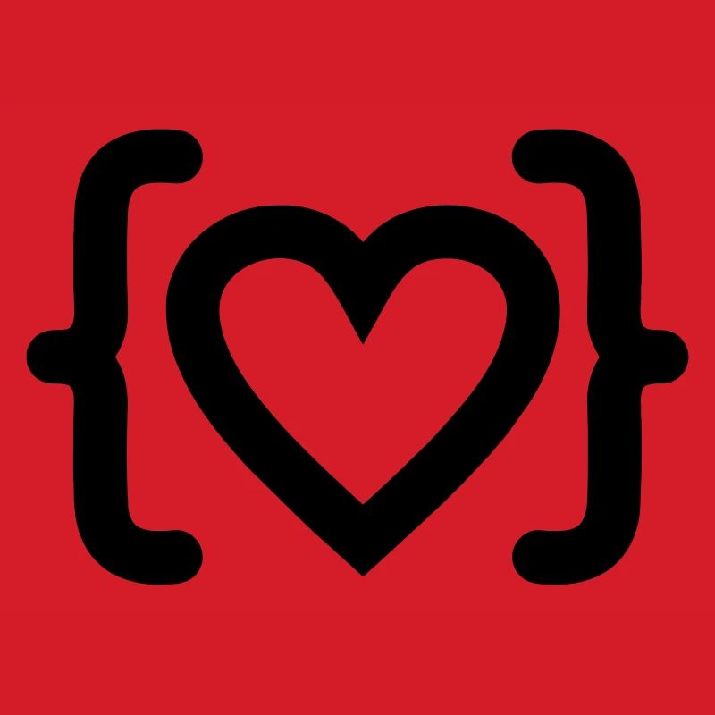 Heart of programmer code logo