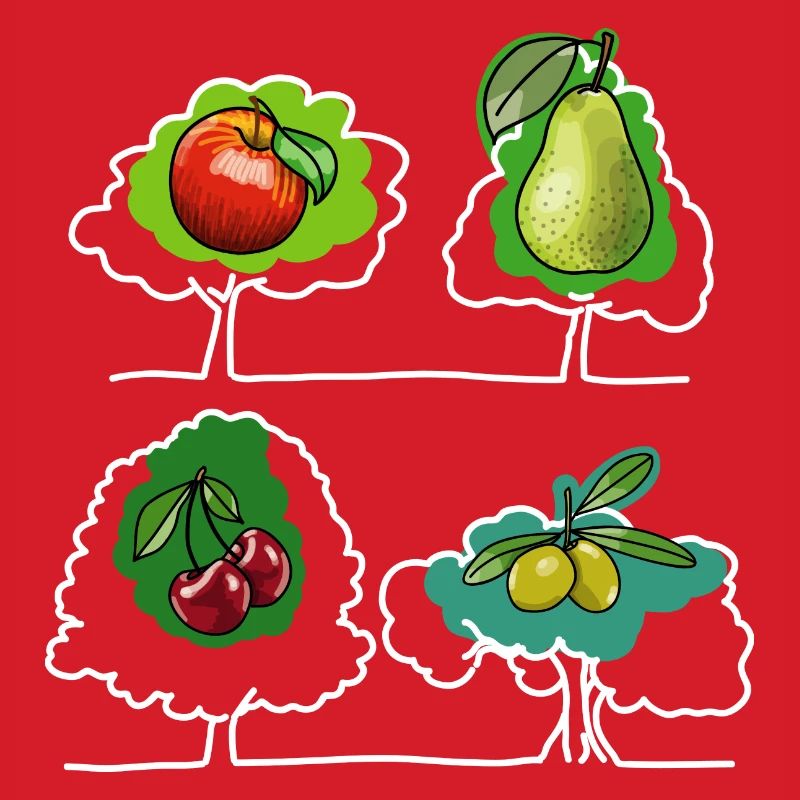 Apple, Pear, Cherry