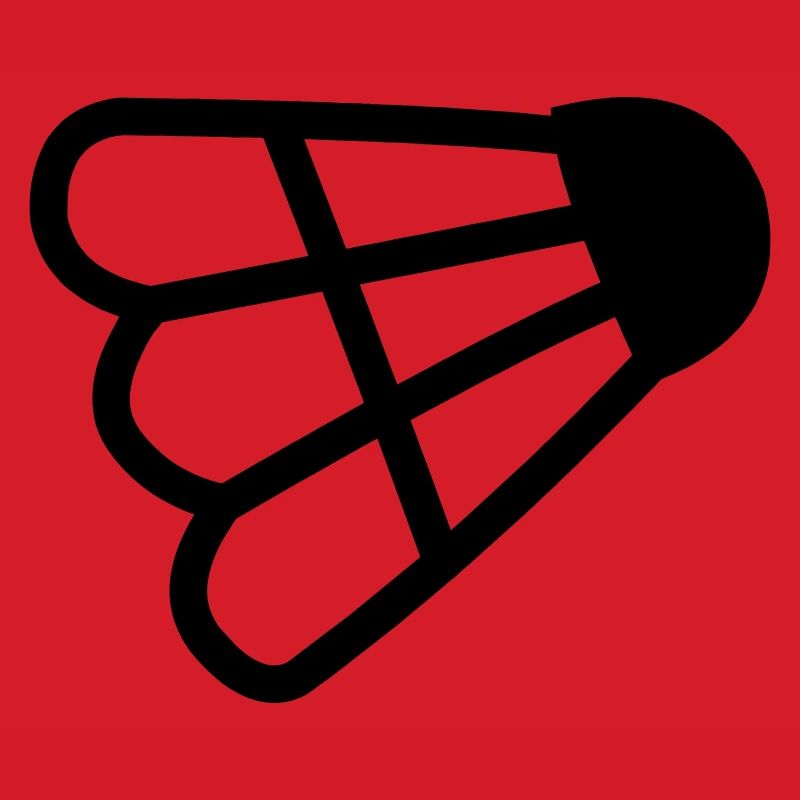Badminton einfaches Shuttle-Logo
