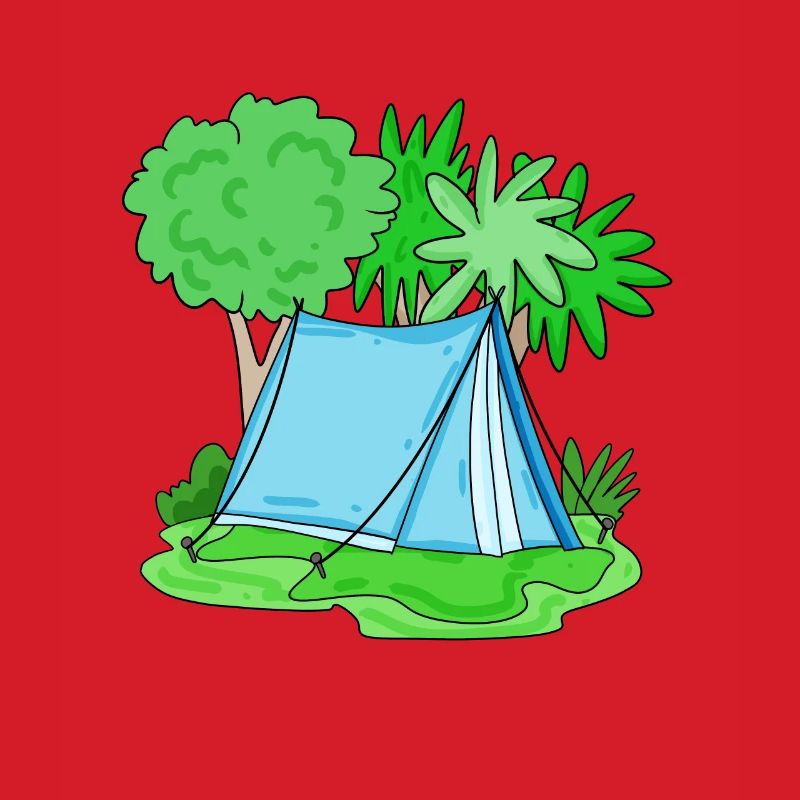 Tent light blue