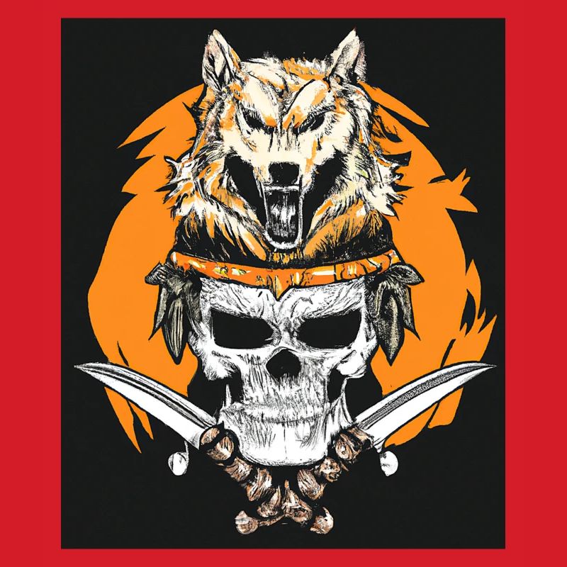 Vector Samurai Warrior Skull Mask Japan