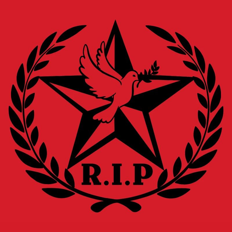 R.I.P Sterntaube Lorbeerkranz