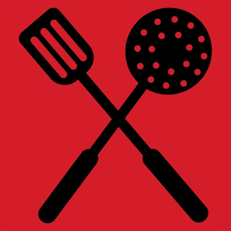 Frying baking tools crossed