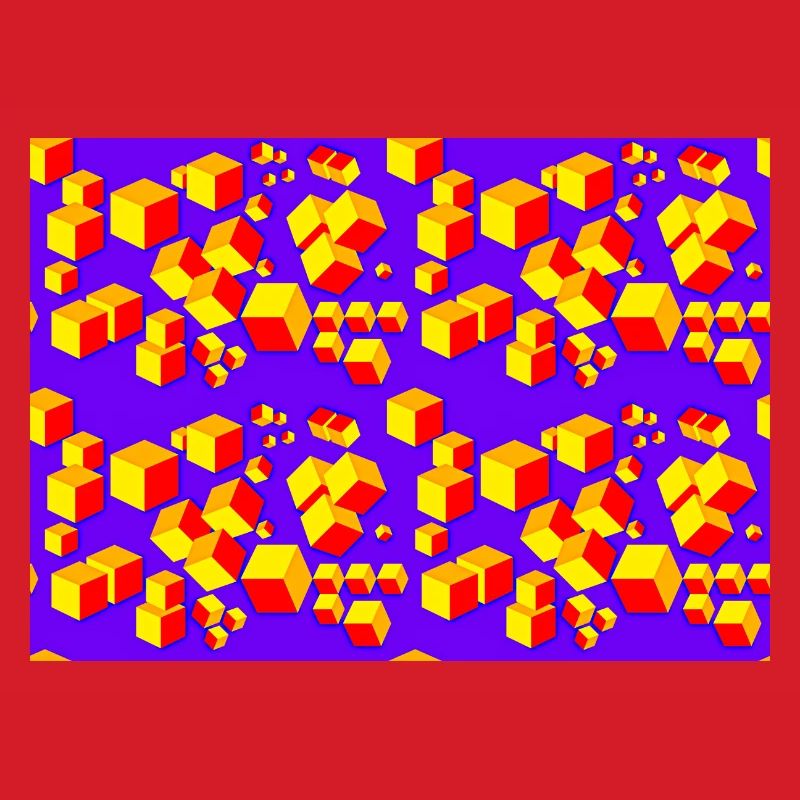 Deco pattern cube colored