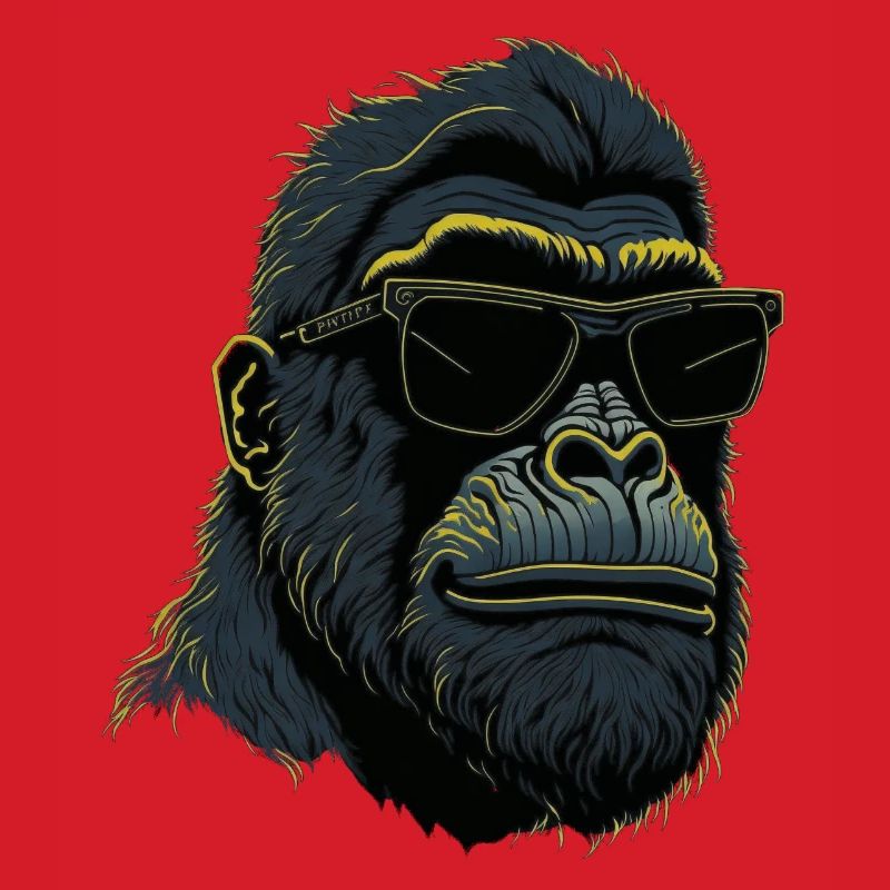 Gorilla with sunglasses