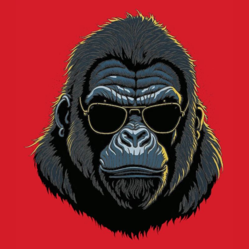 Gorilla with sunglasses