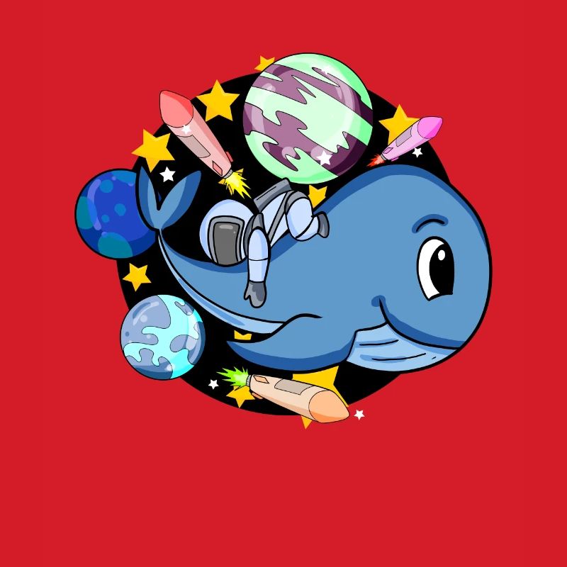Baleine et astronaute dans l’espace