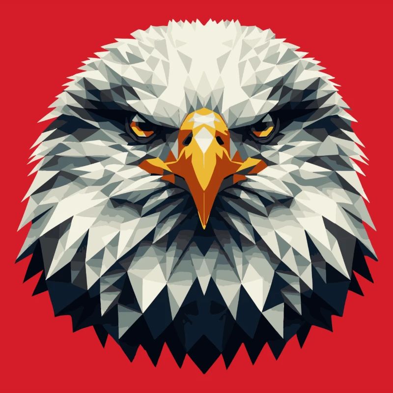Geometric Eagle Head – Polygonal