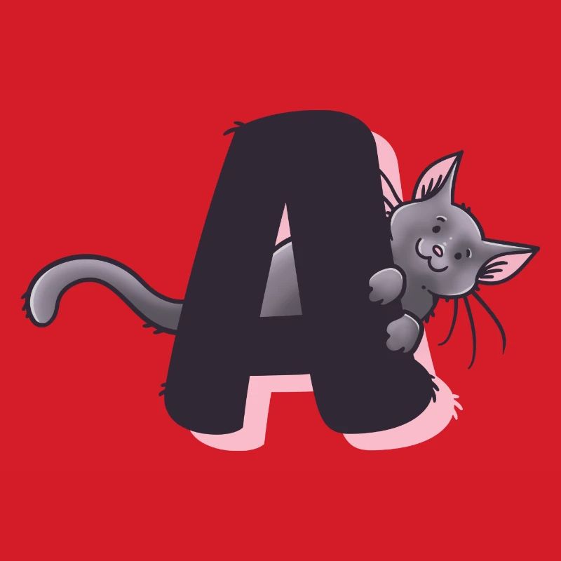 Katze Buchstabe A