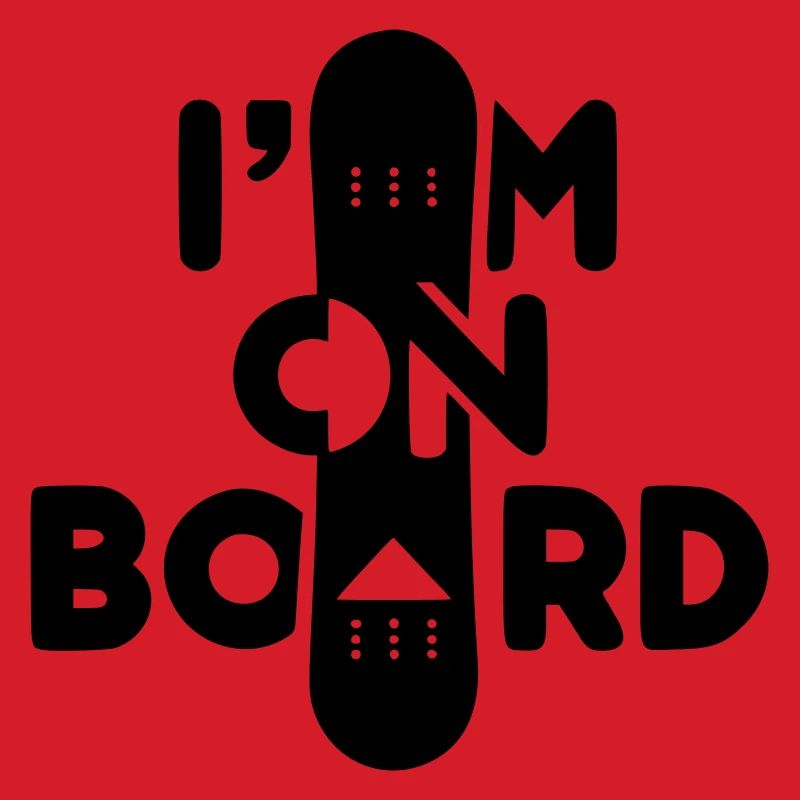 Ich bin an Bord -Snowboard