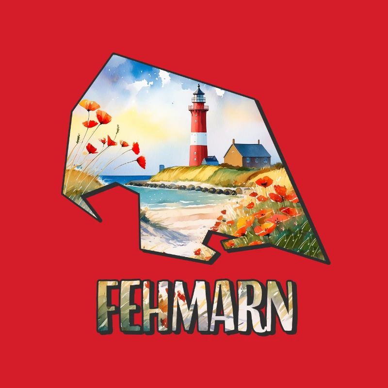 Watercolor Map Fehmarn