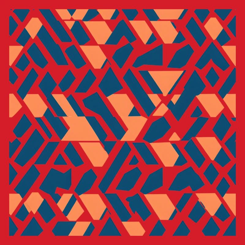 Dream Patterns 5 Coral Navy Abstract Dream Pattern