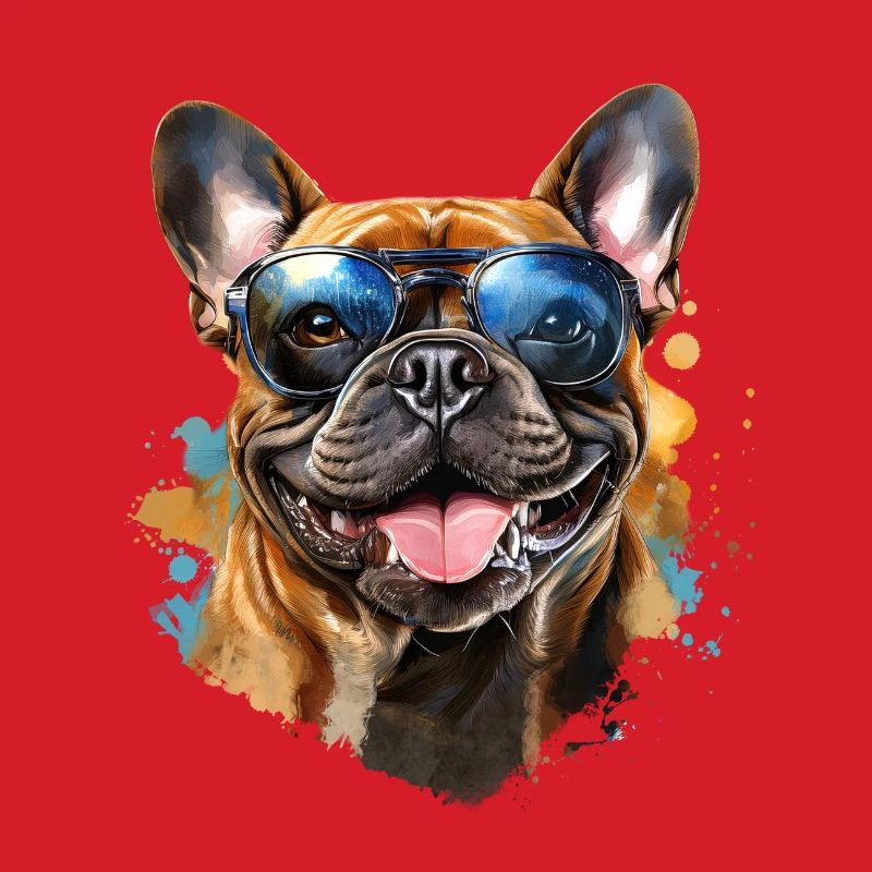 Frenchie mit Sonnenbrille