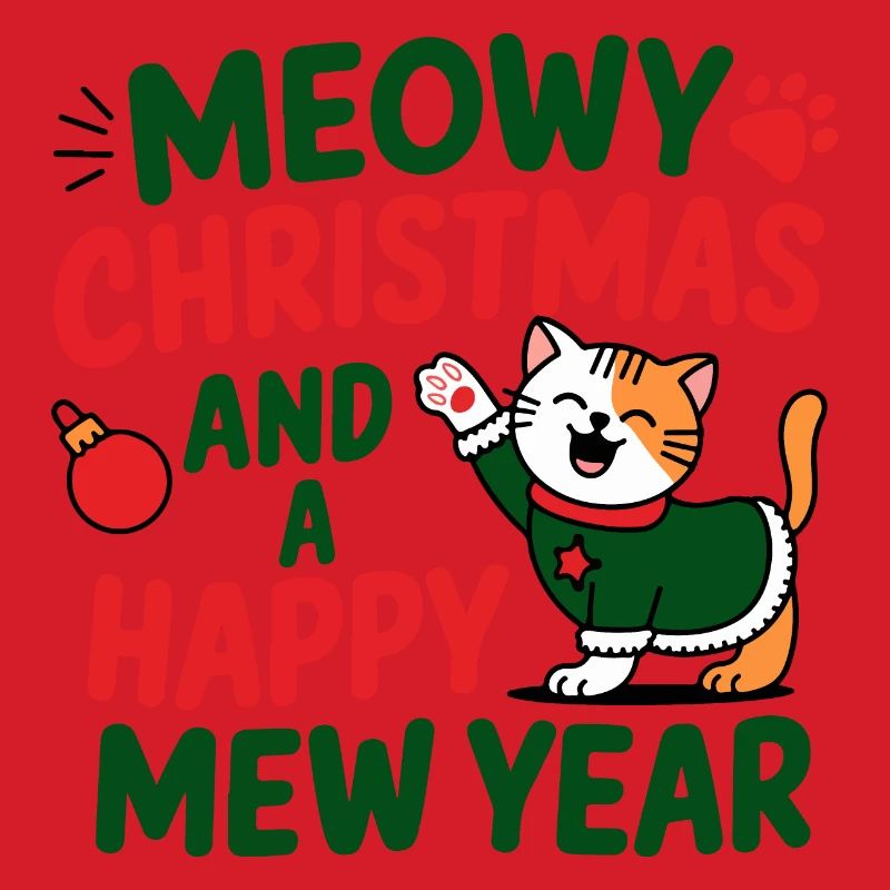 Conception de l’année du chat festif