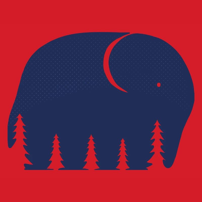 Ein Elefant oder ein Wald in dieser Fun Optical Illusi